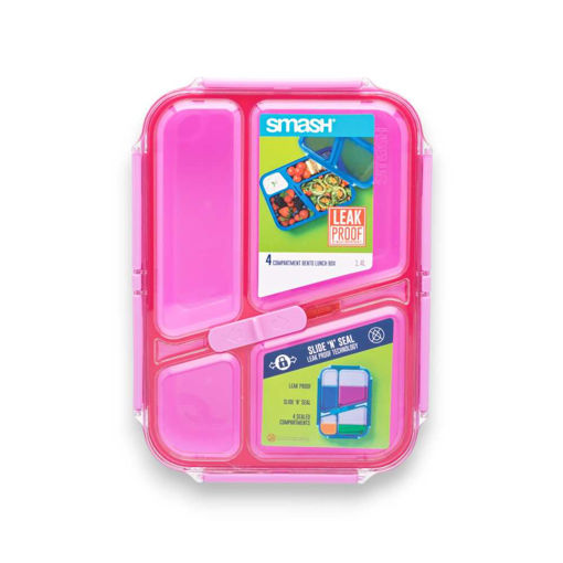 Picture of SMASH BENTO EATS 4 COMPARTMENT 1.4 LITRES - PINK